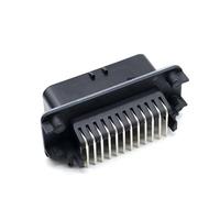 Conector de PCB de 35 pines para conexión de cable a placa automotriz, en ángulo recto, con contactos de latón, carcasa de nailon, clasificación IP68, modelo Jinhang35PL