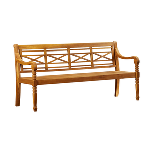 Banc de jardin en teck massif, design classique, résistant aux intempéries, pour patio, parc, villa, hôtel, mobilier d'extérieur. - Product Image 1