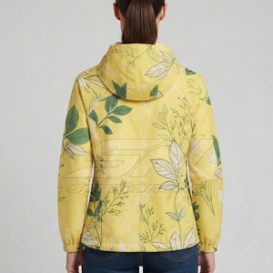 Outdoor Hooded <b>Jacket</b> For <b>Women</b> <b>Lightweight</b> Windbreaker Sportswear Fabric Zip Closure Casual Athletic Fit With Pocket - Product Image 4