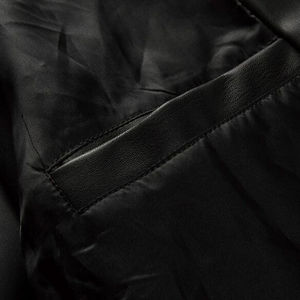 <b>Men</b> Western Style Genuine Leather <b>Jacket</b> Stand Classic Zip Front Quick Dry Breathable Soft Durable Casual Regular Fit Outdoor - Product Image 6