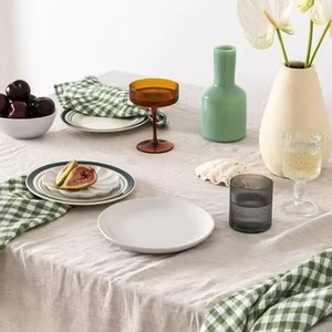 Large Cotton <b>Tablecloth</b> Wrinkle Free Classic Tableware for Home Hotel Restaurant Cafe Kitchen and Dining Farmhouse Decor - Product Image 5
