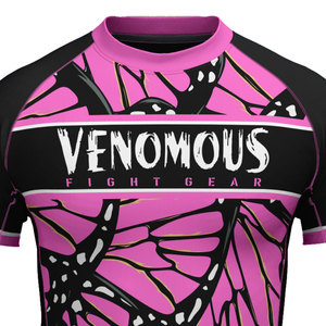 Rashguard Professionnel Manches Longues Papillon Vénéreux Personnalisé Imprimé MMA BJJ Écologique Spandex Respirant Séchage Rapide Sans Couture 220g - Product Image 5
