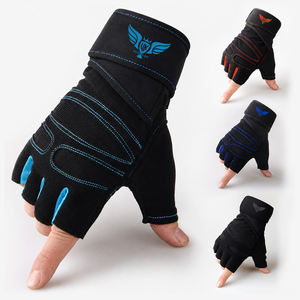 Premium Half Finger Fitness <b>Gloves</b> with Wrist Support Breathable Gym Workout Training <b>Gloves</b> for Weightlifting Cycling - Product Image 1