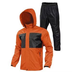 High Quality Autumn <b>Windbreaker</b> Set 2 Piece Sportswear Drawstring Closure Hidden Hood Casual Activewear Logo 100% Cotton - Product Image 1