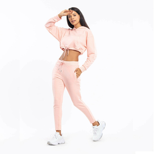 Conjuntos deportivos cortos con capucha, transpirables, color rosa bebé, para niñas, ropa de invierno, para correr, hacer ejercicio, gimnasio. - Product Image 4