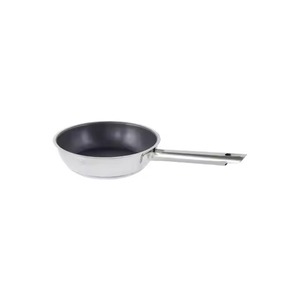 Durable Stainless Steel Body With Red Silicone Grip Frying Pan <b>Non</b> <b>Stick</b> Interior Cooking Pan For Safe Kitchen Handling - Product Image 6