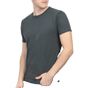 T-shirt en coton pour homme personnalisable, de haute qualité, léger, col rond, uni, logo décontracté, streetwear, uni, blanc, vêtements décontractés pour homme - Product Image 3