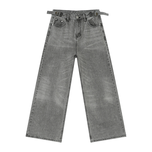 Pantalones Vaqueros Anchos de Mezclilla 100% Algodón de 14 Oz para Hombre, Fabricante OEM, Estilo Urbano, Talla Grande - Product Image 1