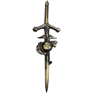Épingle à kilt américaine avec finition chromée antique et dorée, artisanat décoratif traditionnel écossais, fabriquée en métal de haute qualité - Product Image 1