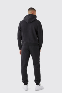 Ensemble de survêtement de jogging pour hommes en molleton épais 100% coton avec logo personnalisé, imprimé, par des fabricants de sweats à capuche et de pantalons de survêtement - Product Image 2