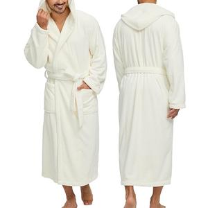 Albornoz de Franela Largo y Suave para Invierno, con Capucha, para Hombre y Mujer, Grueso y Cálido, de Felpa - Product Image 2