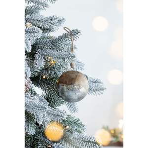 Set D4 di 4 Palline di Natale in Legno, Decorazioni Appese per Feste e Albero di Natale, per Natale e Capodanno - Product Image 1