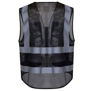 Chaleco de Seguridad Reflectante de Alta Visibilidad Clase 2, Amarillo, de Malla, con Bolsillos, para Trabajadores de la Construcción - Product Image 6