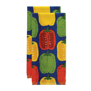 Serviettes de cuisine en coton imprimées multicolores motif poivron mélangé 40x60cm 180GSM 200TC, torchons de thé, certifiées BSCI, faible MOQ, OEM ODM, en gros d'Inde - Product Image 4