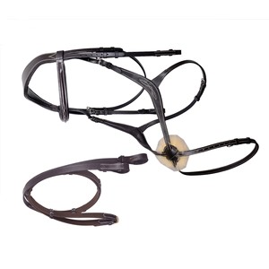 Nueva Llegada: Brida Anatómica de Cuero Platino con Cabezal Acolchado Suave y Plano, Estilo Indio para Montar a Caballo, Equipo Transpirable - Product Image 3
