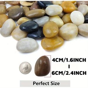 18 Libbre di Ciottoli e Sassi Naturali Lucidati da 1.6-2.4 Pollici per Decorazioni Acquario, Riempimenti Vasi e Decorazioni Piante - Product Image 6
