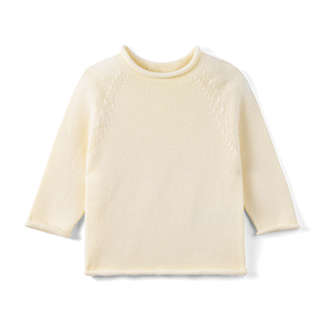 Suéter de Cuello Alto Tejido para Bebé, Manga Larga, Unisex, Casual, Invierno, 100% Algodón, Color Sólido, Capa Única, Corte Regular, Ecológico - Product Image 1