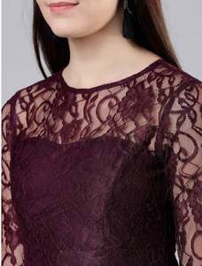 Vestido Casual con Cuello Redondo para Primavera, Manga 3/4, Cintura Natural - Vestido Midi con Estampado Floral para Mujer, Talla Grande, Cuello en V, ODM - Product Image 2