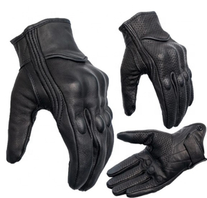 Nouveauté - Gants de moto en cuir de haute qualité pour l'hiver - Imperméables, légers, avec sangle de poignet réglable, unisexe - Product Image 1