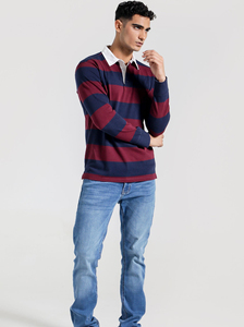Men's Striped Long Sleeve Casual <b>Shirt</b> Button Down Collar Full Sleeve 100% Cotton Autumn Wear Anti-Pilling Knitted Fabric - Product Image 3