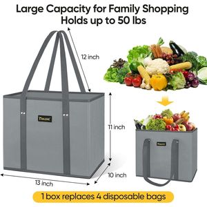 Set di 3 Borse Riutilizzabili per la Spesa Frost Abies con Fondo Rinforzato e Manici Pieghevoli per Alimenti e Prodotti Vari - Product Image 2