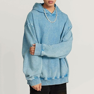 Sweat-shirts à capuche pour hommes, durables, effet délavé, mélange de coton, haute qualité, style vintage, en vente au prix de gros - Product Image 5