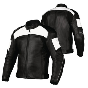 Heavy Duty Plus Size Motorbike <b>Racing</b> <b>Jacket</b> with Waterproof Breathable Leather Reinforced Safety Panels Customizable Options - Product Image 1