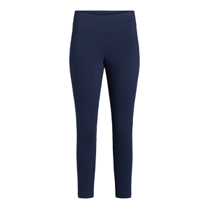 Leggings de sport pour femme, taille haute, longueur intégrale, couleur unie, extensibles, tricotés, bleu marine, pour yoga et gym - Product Image 1