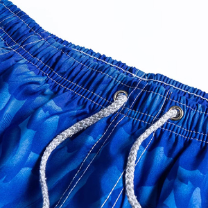 Shorts d'été personnalisés OEM pour hommes, séchage rapide, respirants, en polyester imprimé, pour activités de plein air, avec cordon de serrage - Product Image 3