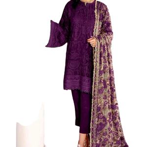 Vestido de gasa bordado, novedad, indio, paquistaní, oferta, 2021 - Product Image 1