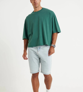 Nouvel arrivage : T-shirt court oversize coupe boxy, personnalisable, unisexe, vierge, pour homme - Product Image 4