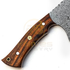Custom Handmade Damascus Steel Cleaver <b>Knife</b> Butcher Chef <b>Knife</b> Razor <b>Sharp</b> Meat Chopper Wooden Handle <b>Kitchen</b> <b>Knife</b> Wholesale - Product Image 3