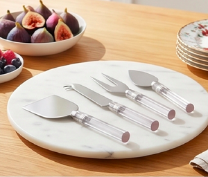 Stainless Steel <b>Cheese</b> <b>Knife</b> <b>Set</b> With Acrylic Handles Dishwasher Safe Tools For Serving Use Kitchenware And Camping Use - Product Image 2