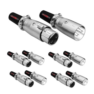 หัวต่อ XLR 5 ขา แบบตัวผู้และตัวเมีย เป็นแจ็คเสียง 1/4 นิ้ว 3 ขา พร้อมปลั๊กไมโครโฟนแบบล็อคได้ - Product Image 1