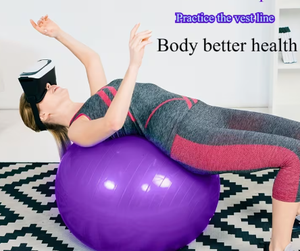 HAWK SPORTS INDUSTRIES Balón de Yoga Morado de 4.9 Pulgadas, Antiexplosión, Antideslizante, para Ejercicio, Pilates, Entrenamiento Físico, Uso Adulto, Superficie Lisa - Product Image 5