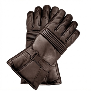 Gants de ski en cuir pour hommes, coupe-vent, imperméables, chauds, pour le cyclisme, les sports de plein air, la conduite, vente en gros OEM - Product Image 2