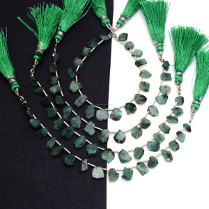 Forme de tranche lisse d'émeraude naturelle de haute qualité 6 pouces 7X10 MM brin de perles de pierres précieuses pour la fabrication d'articles de bijoux créatifs - Product Image 3