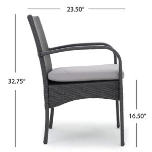 Juego de 2 Sillas de Comedor de Mimbre CORDOBA KD PE para Jardín - Product Image 6