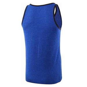 Custom Men Tank Top OEM Polyester Mesh Fabric Breathable Lightweight Gym Workout Vest Manufacturer Supplier - Product Image 3