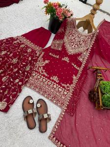Nouvel ensemble de créateur élégant, broderie de sequins, entièrement cousu, prêt-à-porter, tenue ethnique pour la saison des mariages et des fêtes - Product Image 6