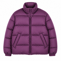 Veste matelassée pour homme à col montant, coupe-vent, épaisse et chaude, avec blocs de couleur, pour l'hiver