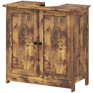 Mobile Bagno Marrone con Lavabo, Elegante Mobile da Bagno in Legno - Product Image 5