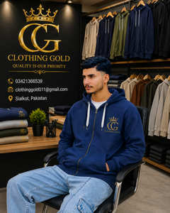 Custom Men's Full <b>Zip</b> Hoodie Premium Cotton Fleece <b>Hooded</b> Sweatshirt Casual <b>Zip</b> Up Jacket with Custom Logo - Product Image 1