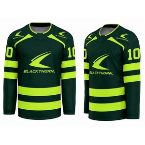 Camisetas de Hockey sobre Hielo Reversibles, Ligeras y Transpirables, 100% Poliéster, Cuello en V, Diseño a Cuadros y Camuflaje, Personalización con Nombre del Jugador, Servicio OEM - Product Image 1