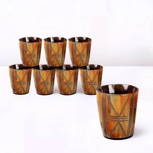 Coupe en verre en forme de corne de Viking, artisanale, en agate, de haute qualité, artisanat naturel, pour boire, design animal poli, meilleur grossiste - Product Image 5