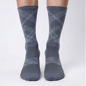 Athletic Crew <b>Socks</b> Geometric Pattern Breathable Moisture Wicking <b>Running</b> Support for Adults Summer Wear - Product Image 1