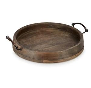 Bandeja Redonda de Madera para Servir Café, Té y Pan, Bandeja Portátil Ecológica para el Hogar, Hoteles y Restaurantes - Product Image 3