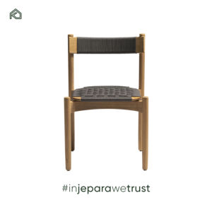 ชุดเก้าอี้รับประทานอาหารไม้สักธรรมชาติคุณภาพสูง 4 ตัว พร้อมโต๊ะรับประทานอาหารแบบพกพาเป็นมิตรกับสิ่งแวดล้อม ดีไซน์ยุโรปสมัยใหม่ - Product Image 4