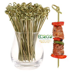 Brochettes alimentaires en bambou de qualité supérieure |   Bâtonnets lisses et robustes pour barbecue, kebab, satay et restauration |   Eco2go Vietnam - Product Image 5