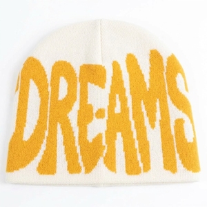 Bonnet d'hiver jacquard épais personnalisé en acrylique doux avec lettres imprimées pour le ski - Product Image 3